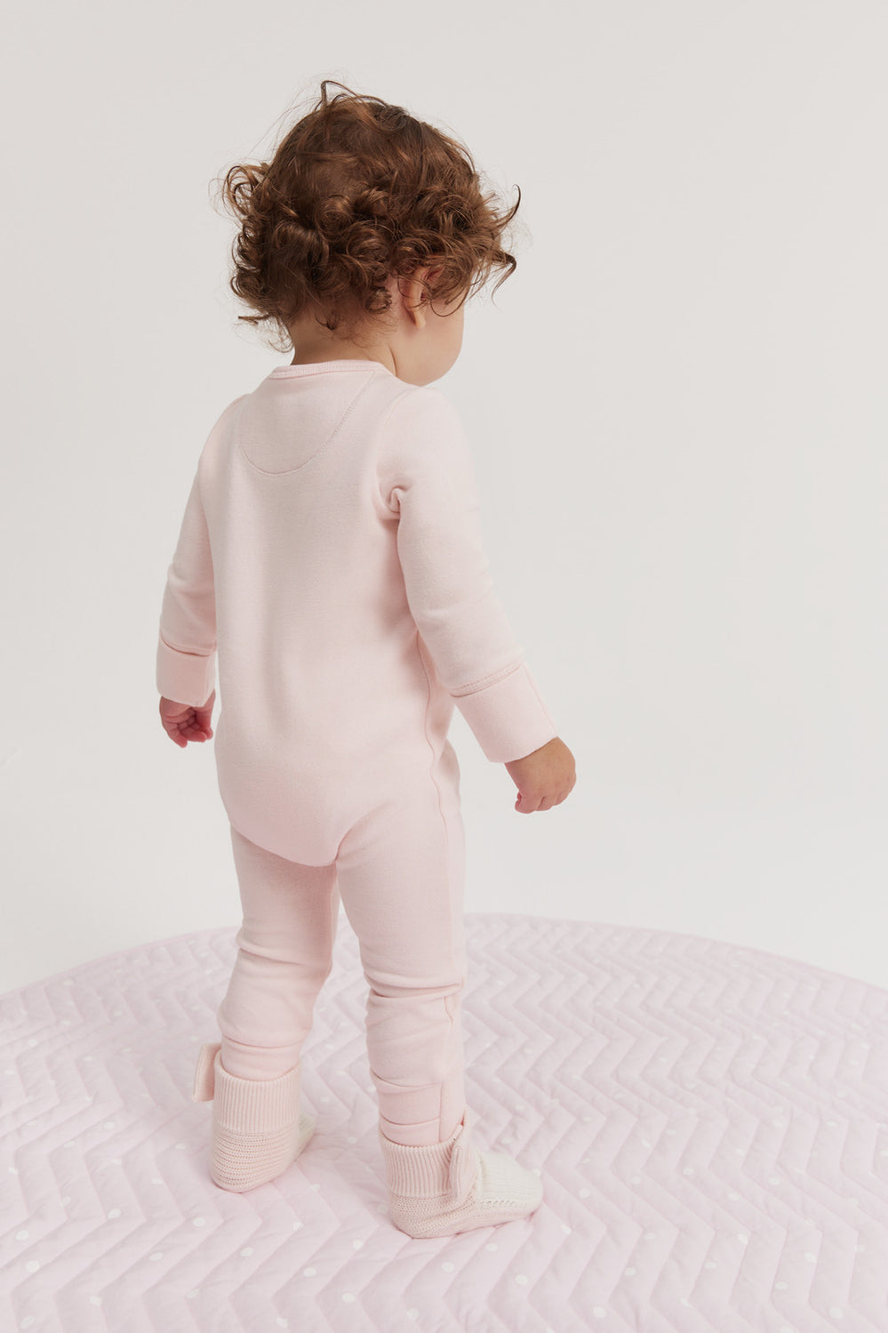 Organically Grown Cotton Blend Logo Zip Jumpsuit