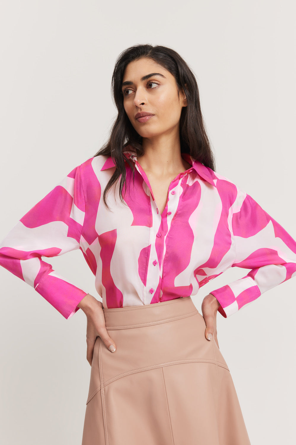 Print Soft Longline Shirt