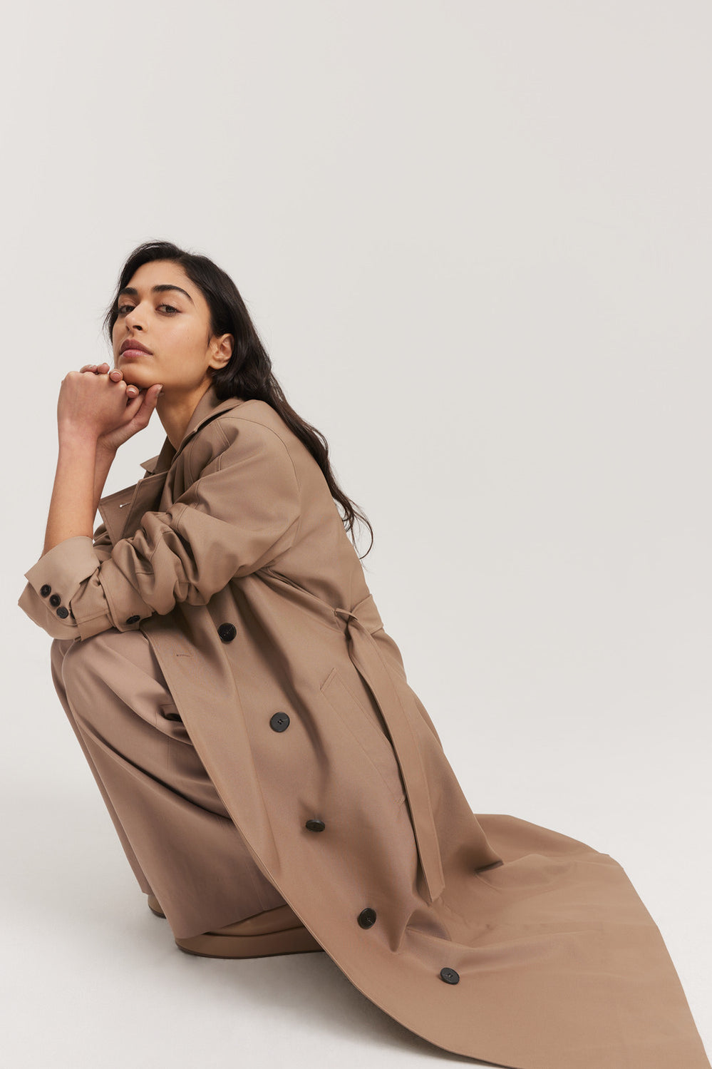 Relaxed Button Trench