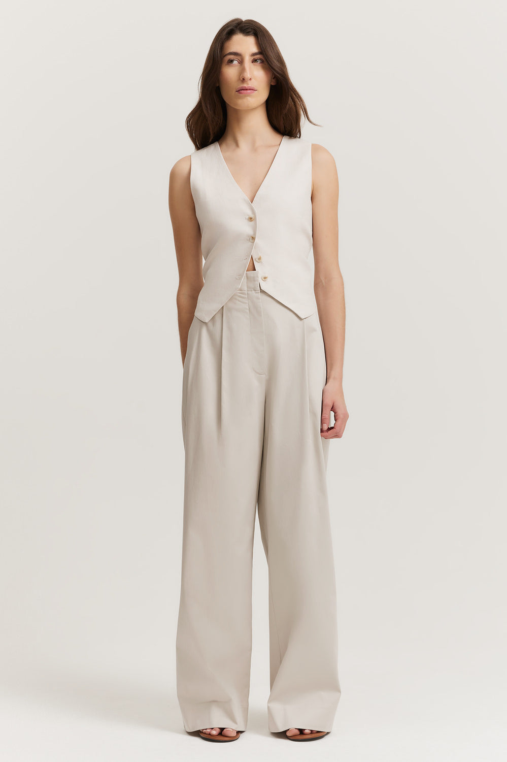 Cotton Wide Leg Pant