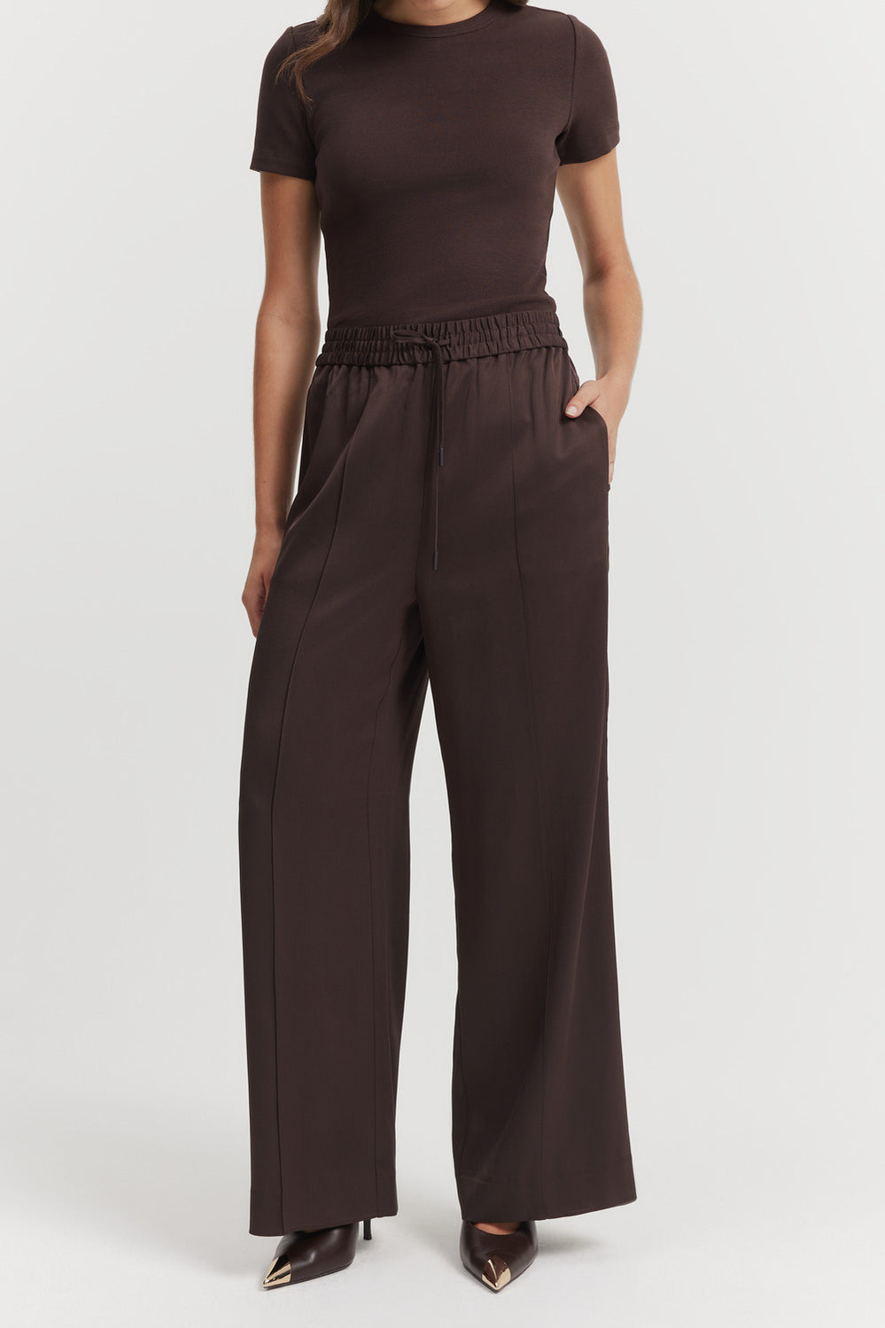 Satin Pull-On Pant