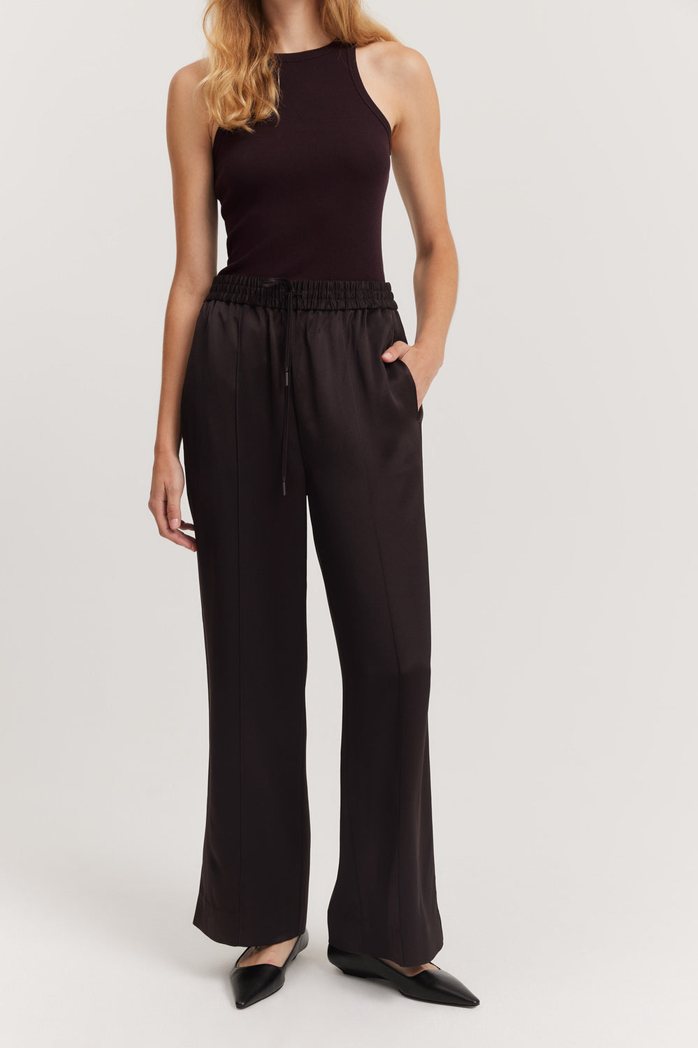 Satin Pull-On Pant
