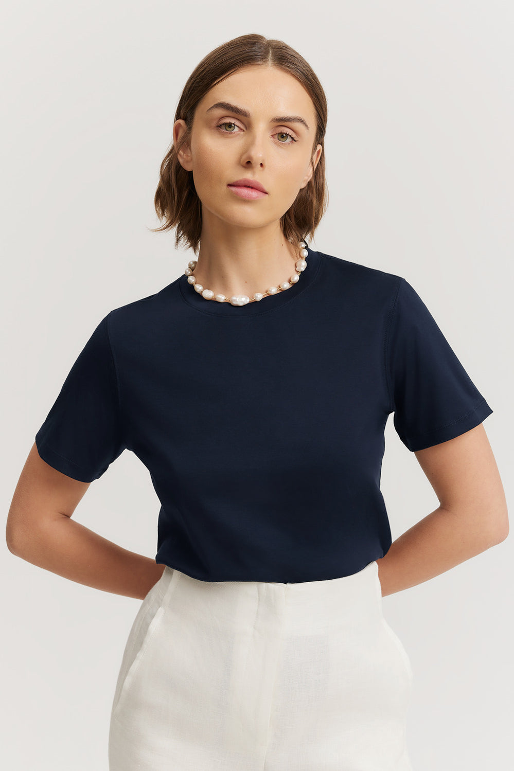 Mercerised Slim T-Shirt
