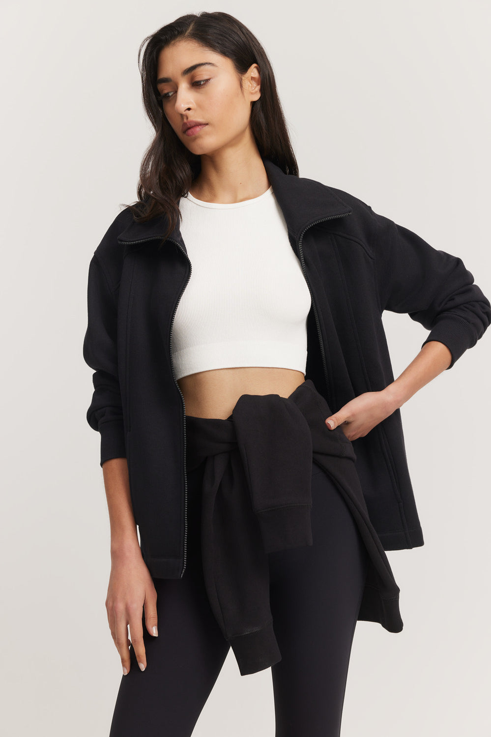 Cotton Zip-Through Sweat