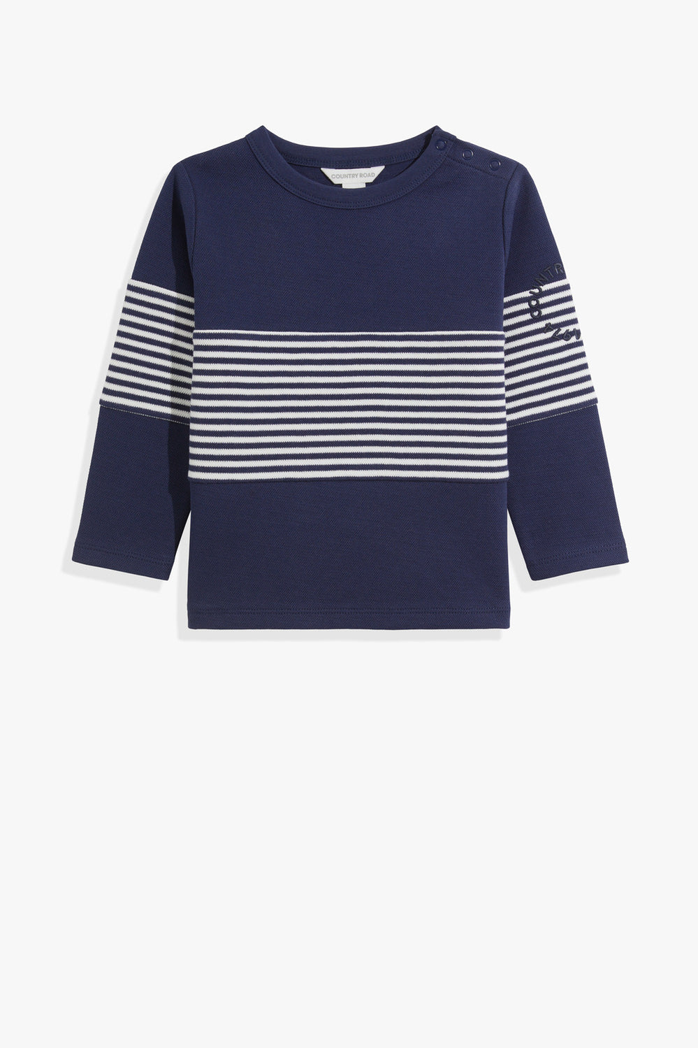 Cotton Block Stripe T-Shirt