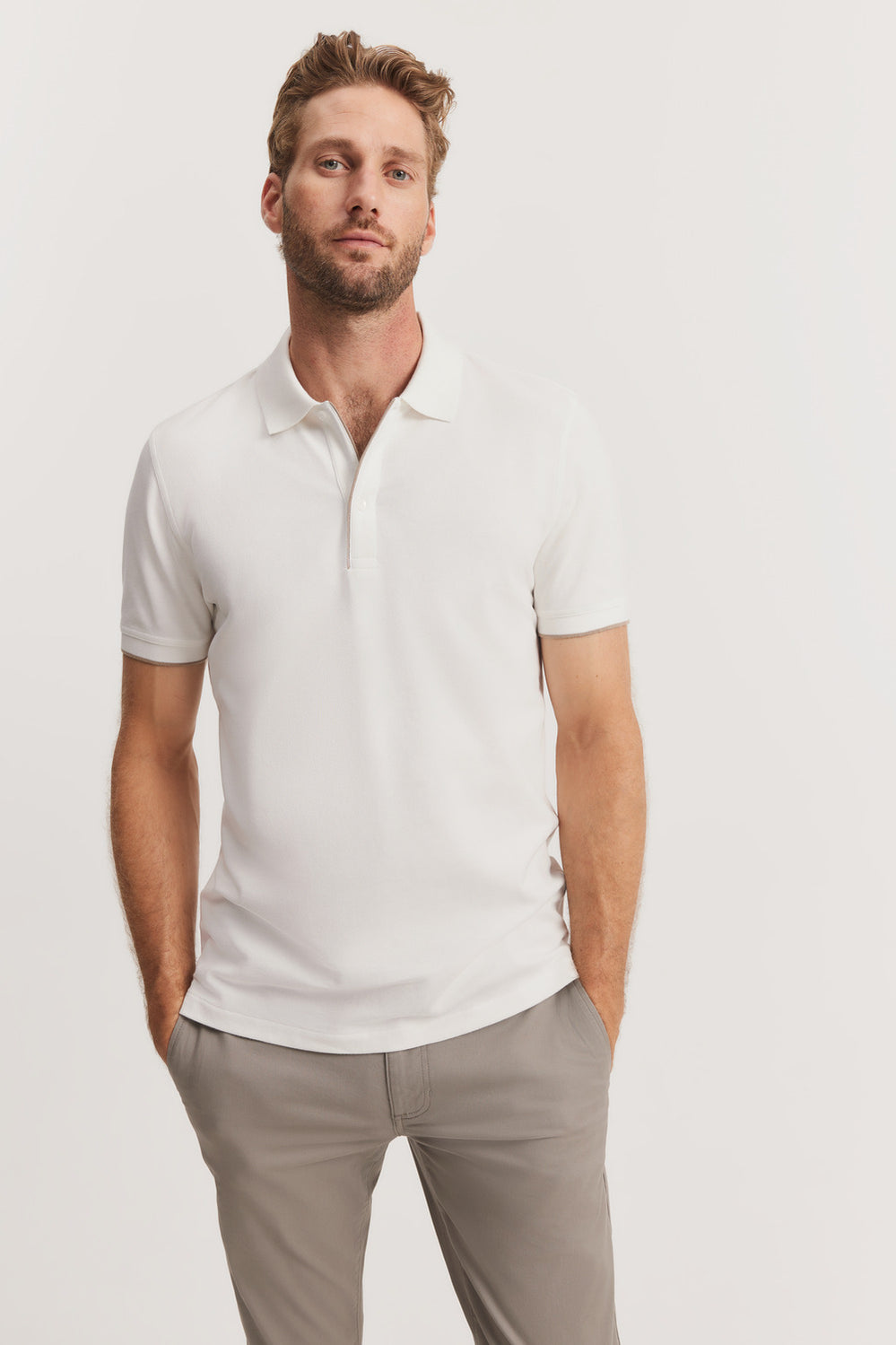 Slim Stretch Tipped Polo