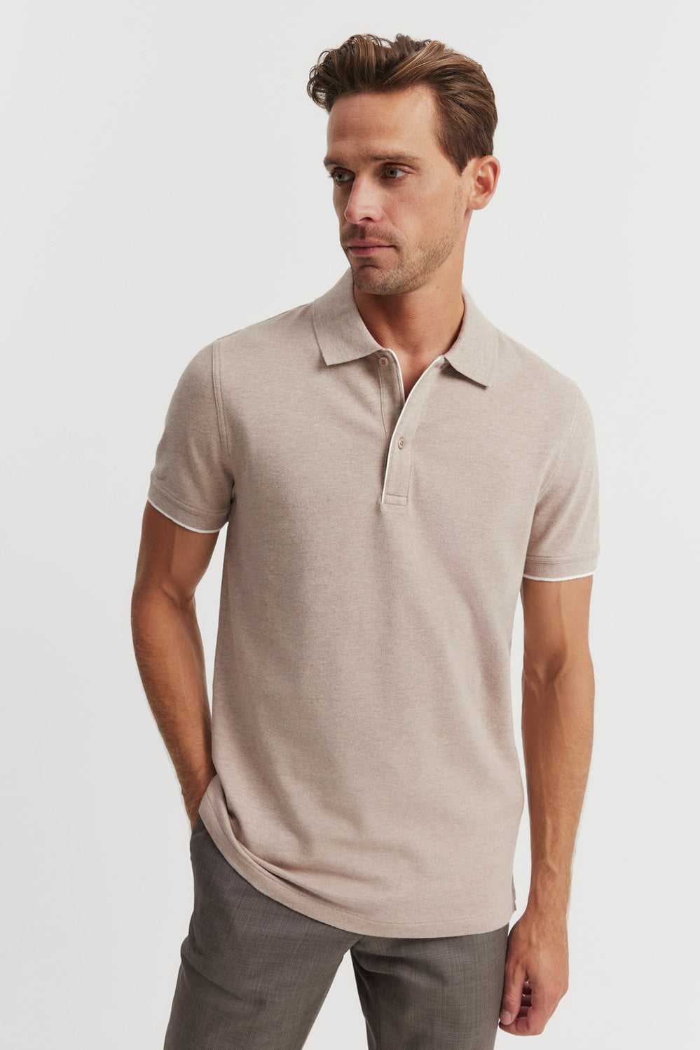 Slim Stretch Tipped Polo