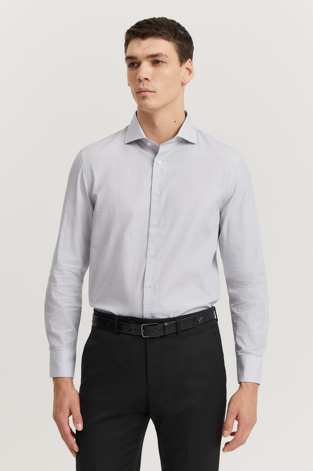 Tailored Fit Super Fine Cotton Gingham Shirt