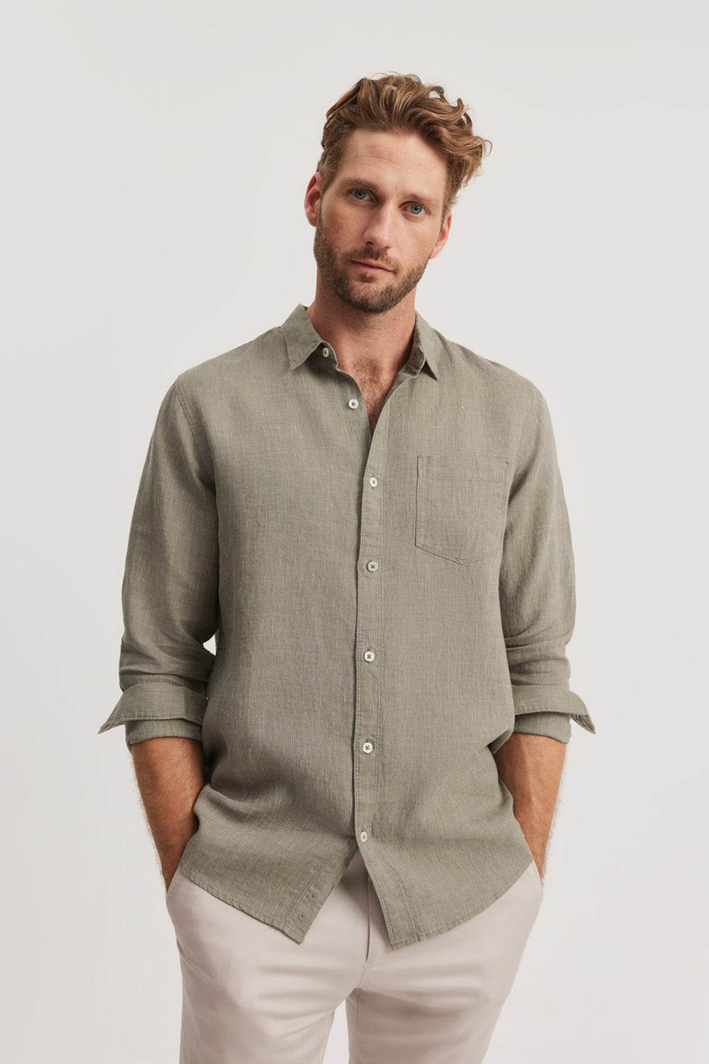 Regular Fit Linen Textured Shirt