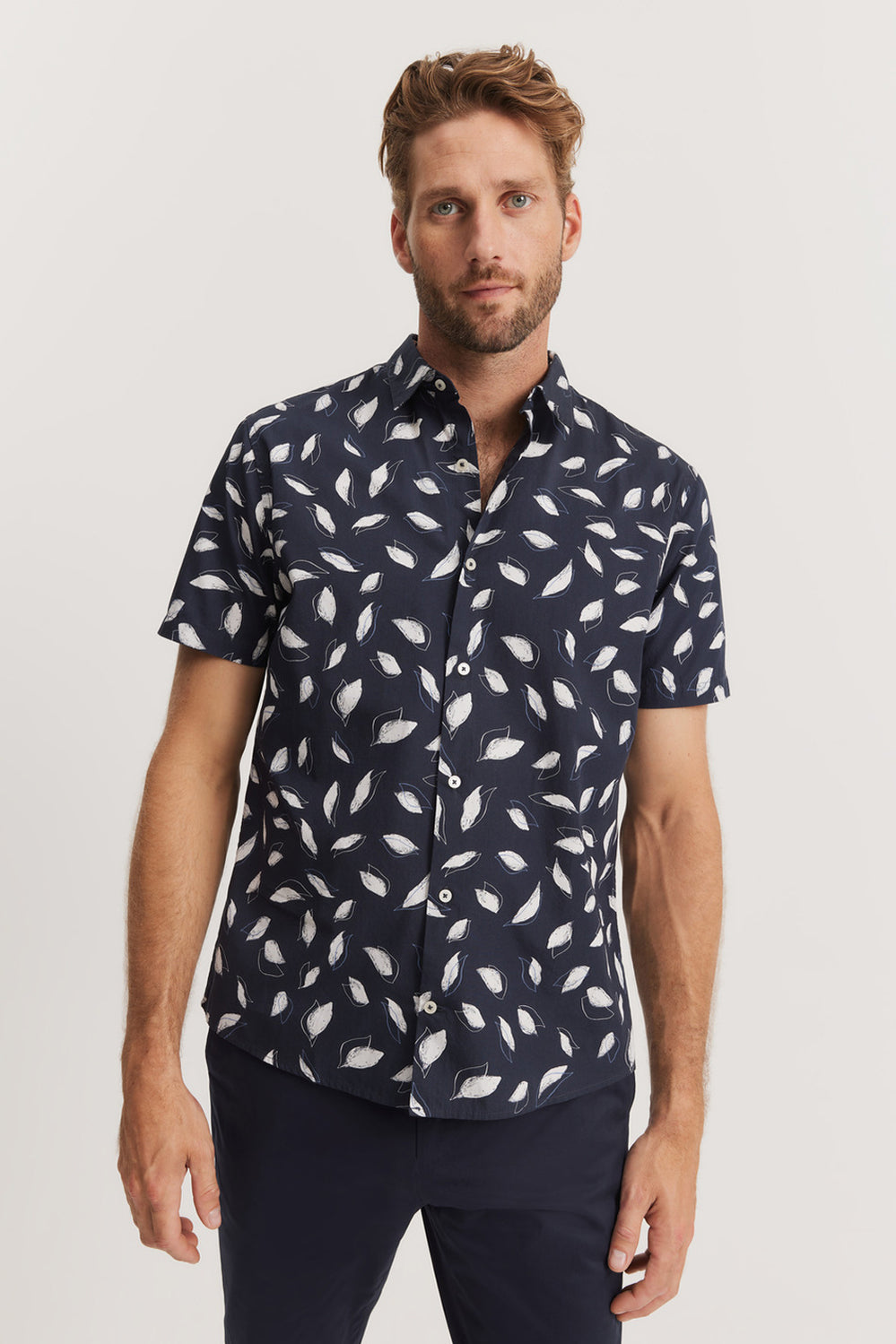 Regular Fit Leaf Print Shirt