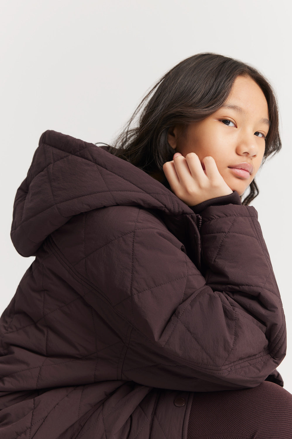 Teen Nylon Oversized Quilt Puffer