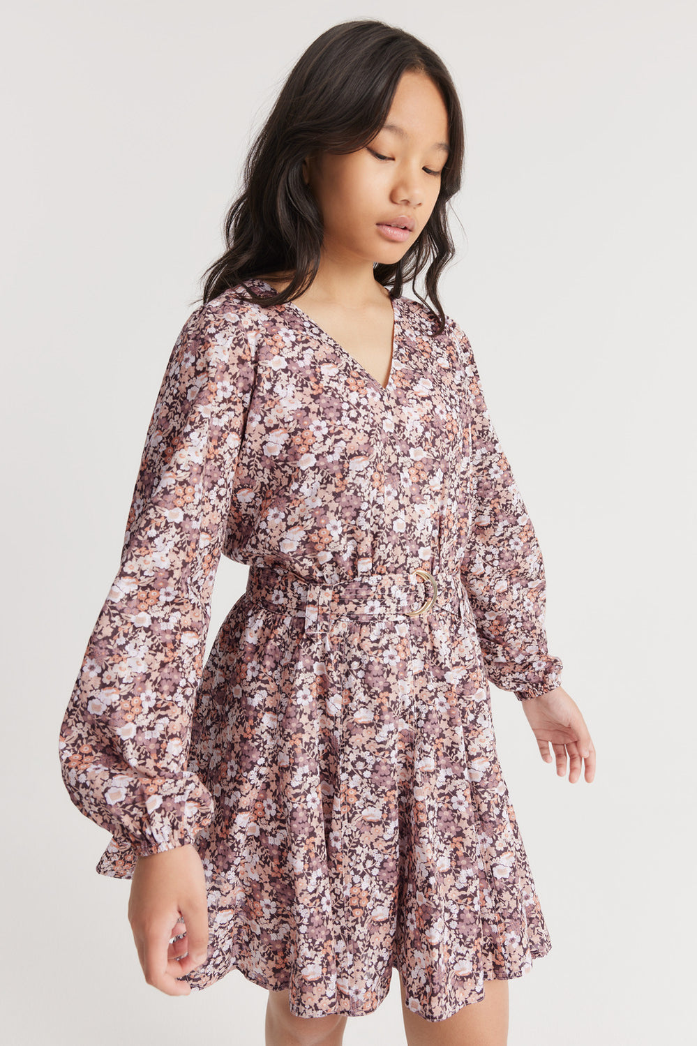Teen Floral Flare Dress