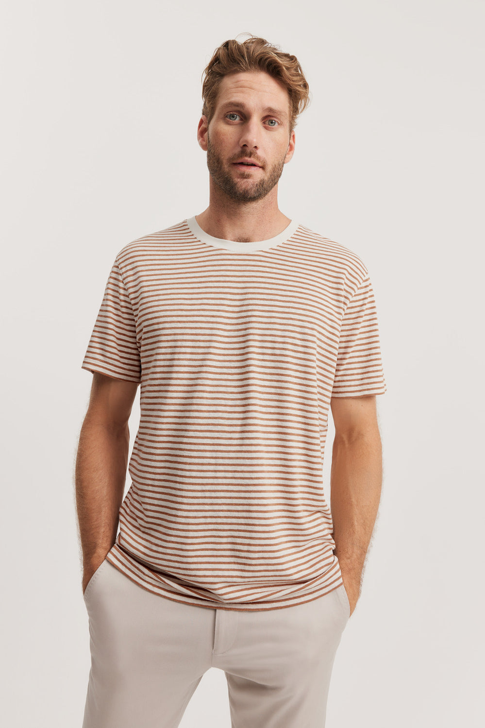Hemp Blend Stripe T-Shirt