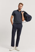 Slim Fit Textured Tipped Polo
