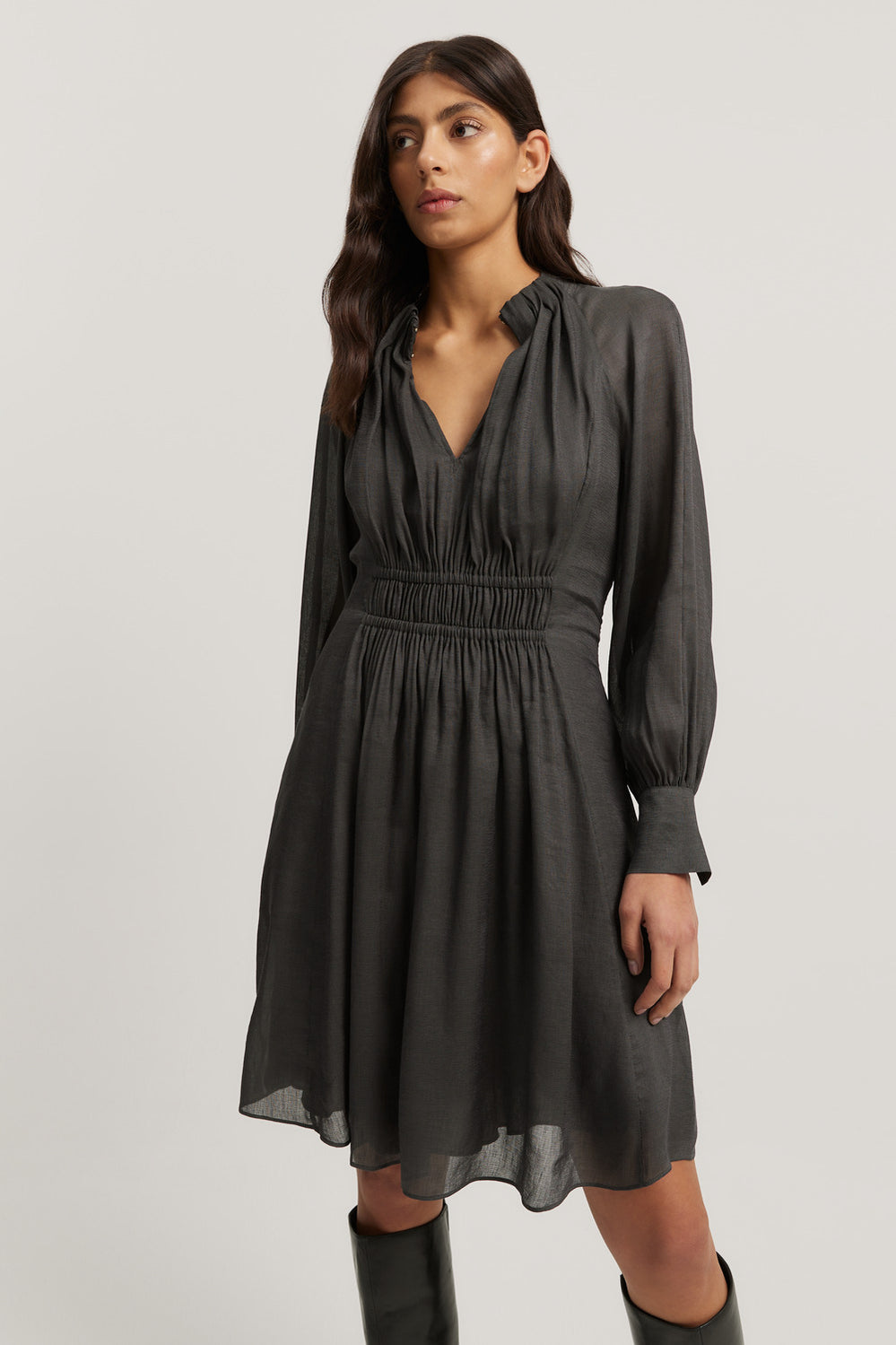Gathered Mini Dress