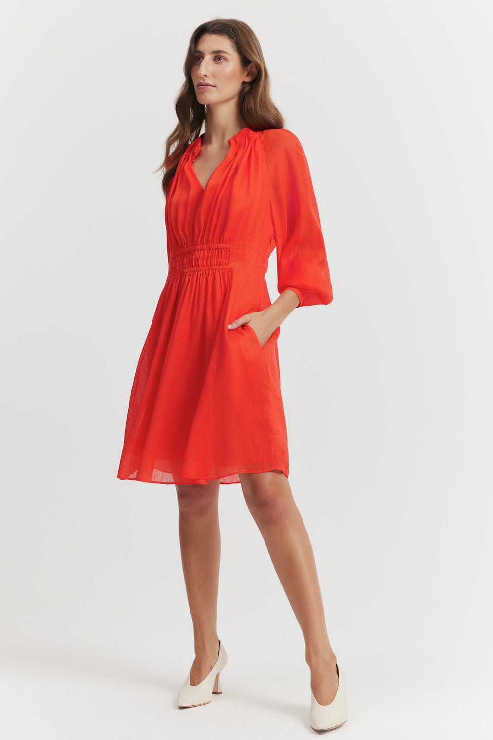 Gathered Mini Dress