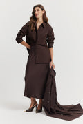Satin Midi Skirt