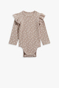 Cotton Spot Rib Long Sleeve Bodysuit