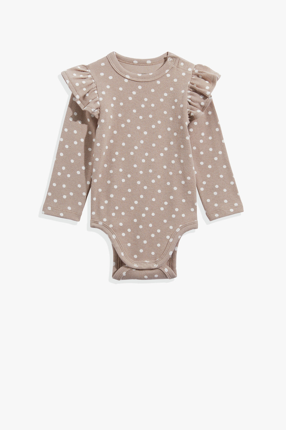Cotton Spot Rib Long Sleeve Bodysuit