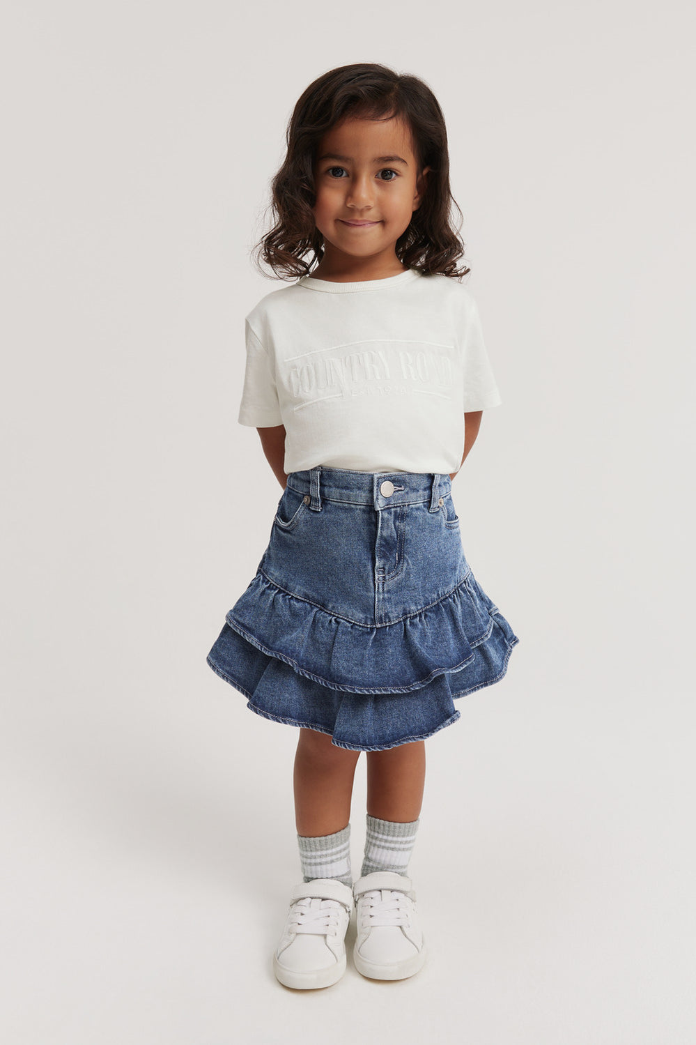 Denim Frill Skirt