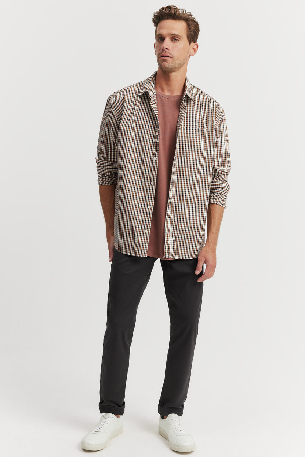 Relaxed Fit Cotton Check Shirt