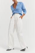 Cotton Blend Tuck Detail Jean