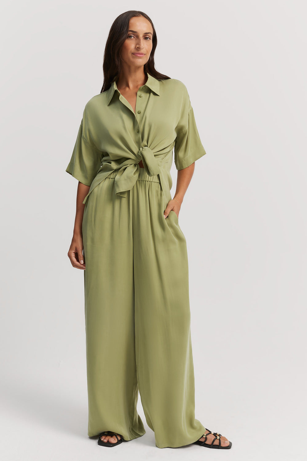 Pull-On Cupro Pant