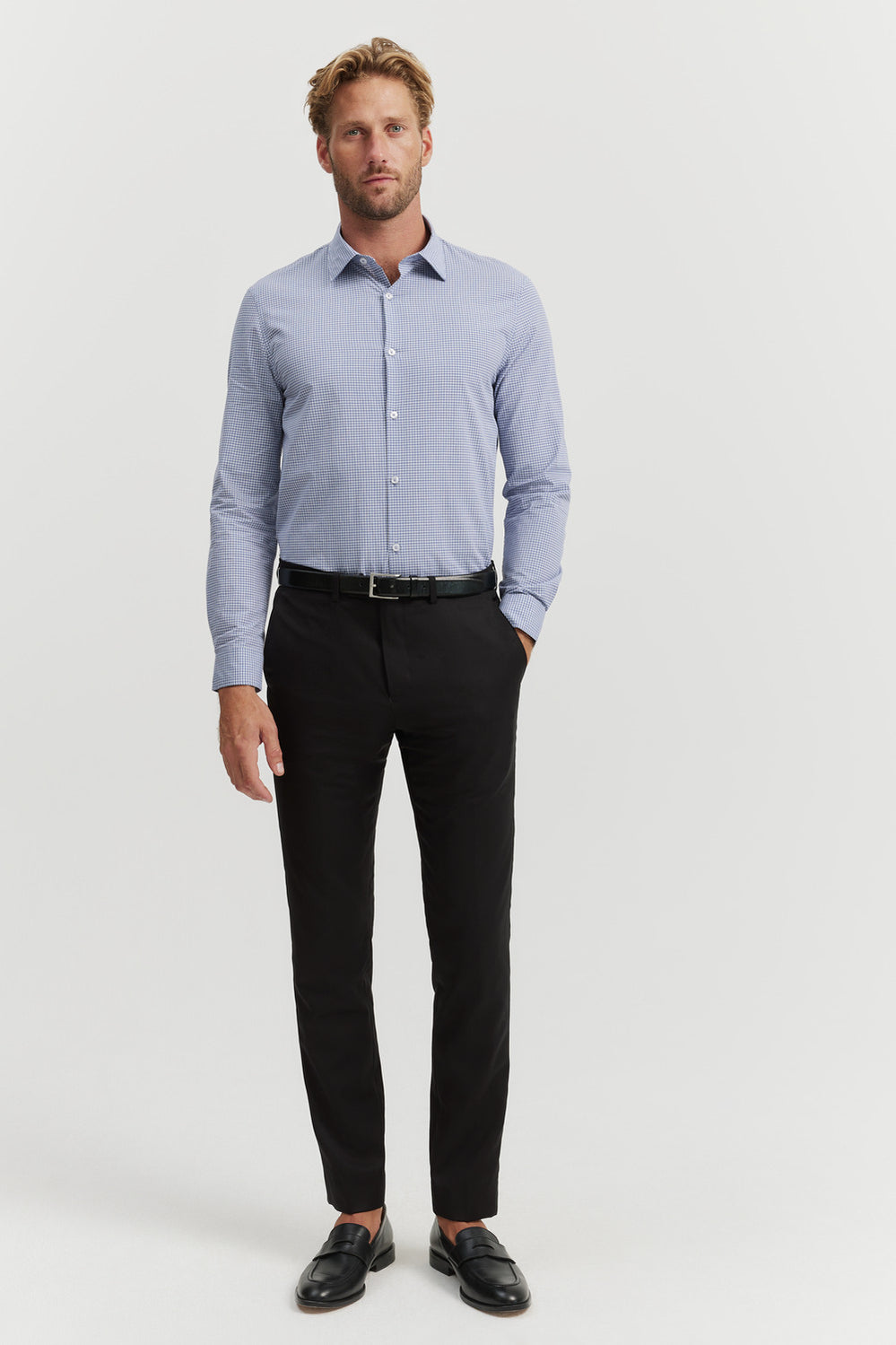 Tailored Fit Mini Check Shirt