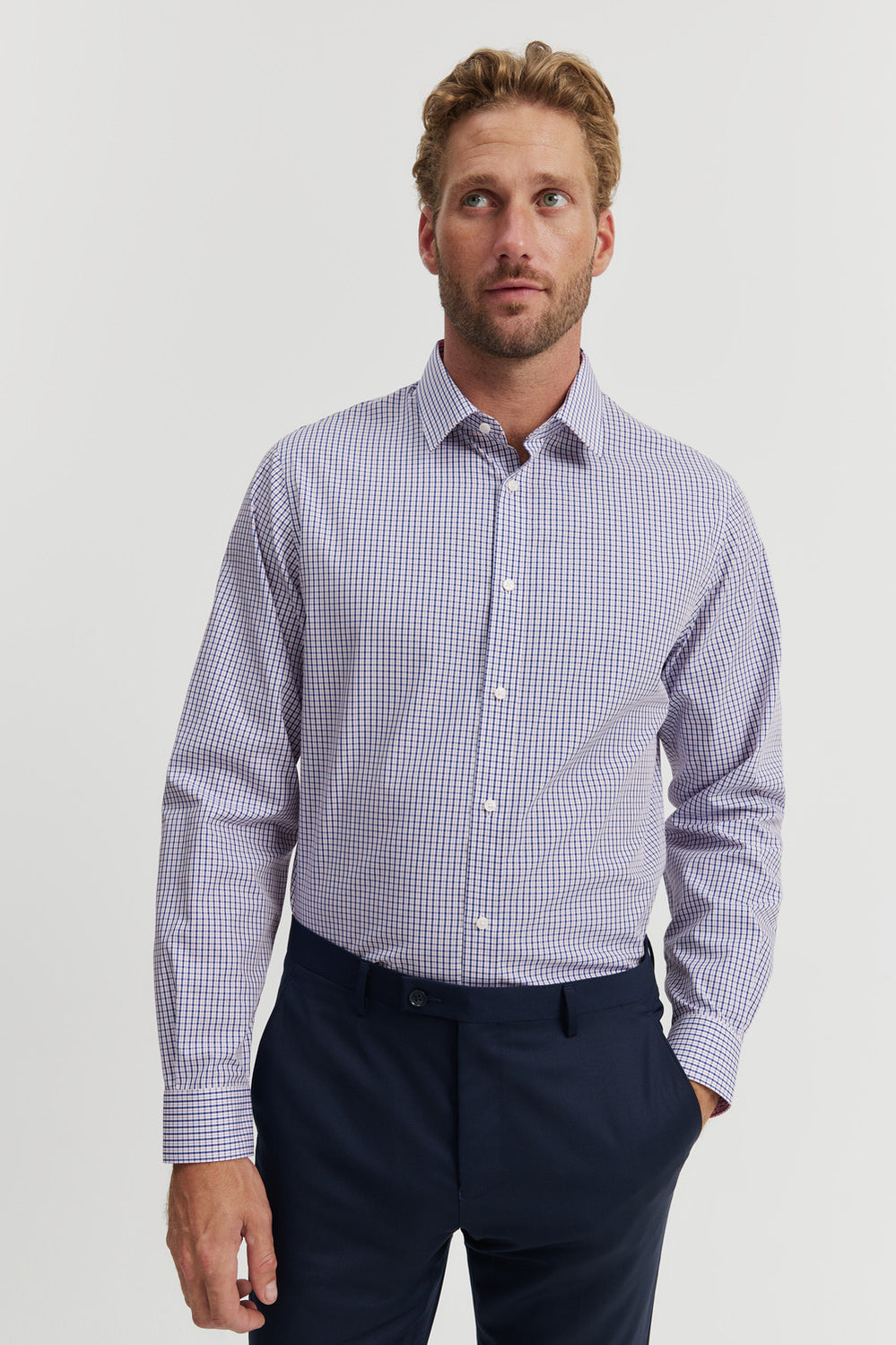 Regular Fit Multi Check Travel Shirt