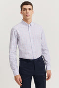 Slim Fit Broad Check Travel Shirt