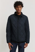 Polyester Funnel Neck Quilted Jacket