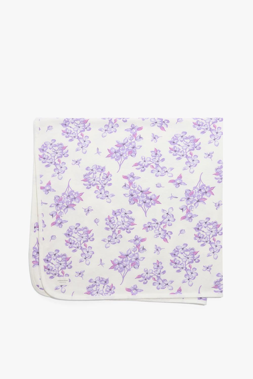 Cotton Violet Flower Blanket