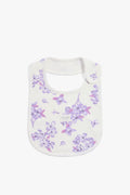 Cotton Violet Flower Bib