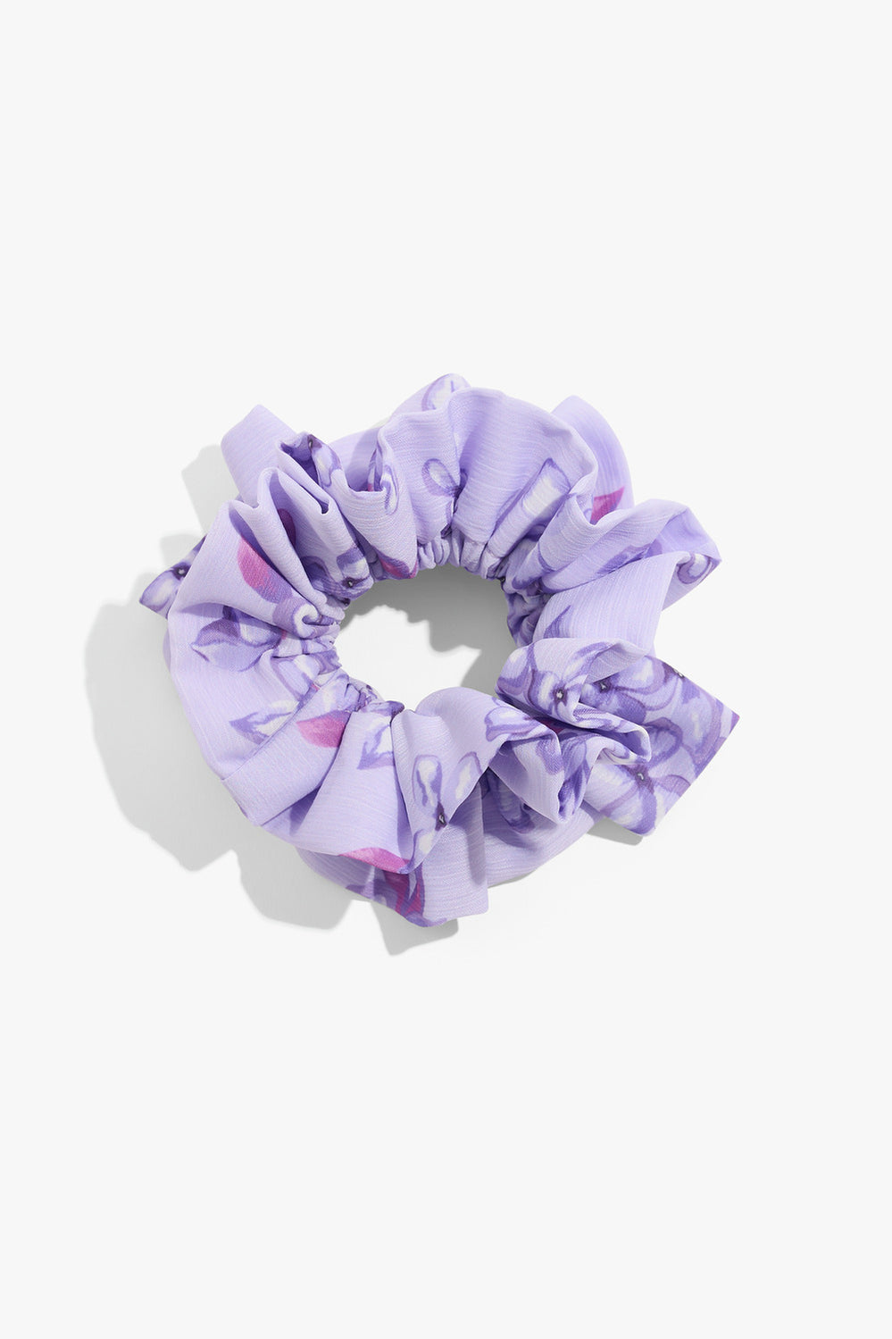 Violet Flower Scrunchie