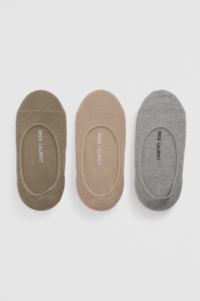 Australian Cotton Blend No-Show Sock Pack Of 3