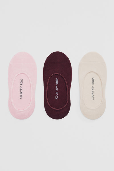 Australian Cotton Blend No-Show Sock Pack Of 3