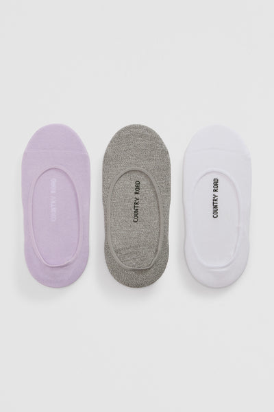 Australian Cotton Blend No-Show Sock Pack Of 3