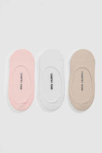 Australian Cotton Blend No-Show Sock Pack Of 3