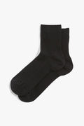 Australian Cotton Blend Ribbed Quarter Crew Sock Pack Of 2