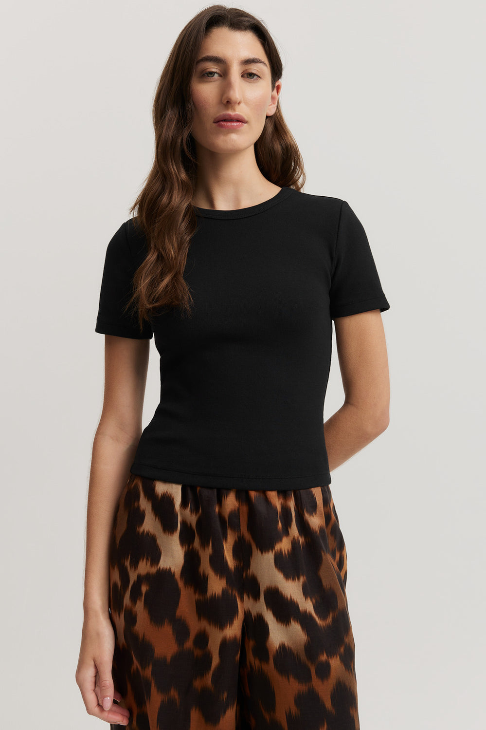 Cotton Crop Fitted T-Shirt