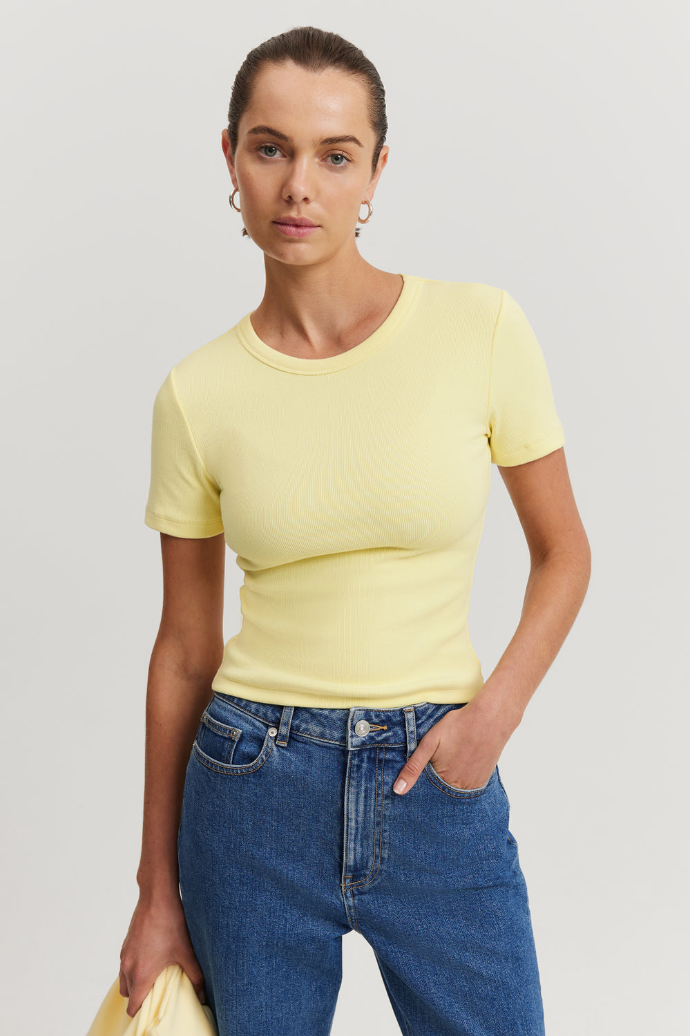 Cotton Crop Fitted T-Shirt