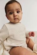 Cotton Logo Sweat Long Sleeve Bodysuit