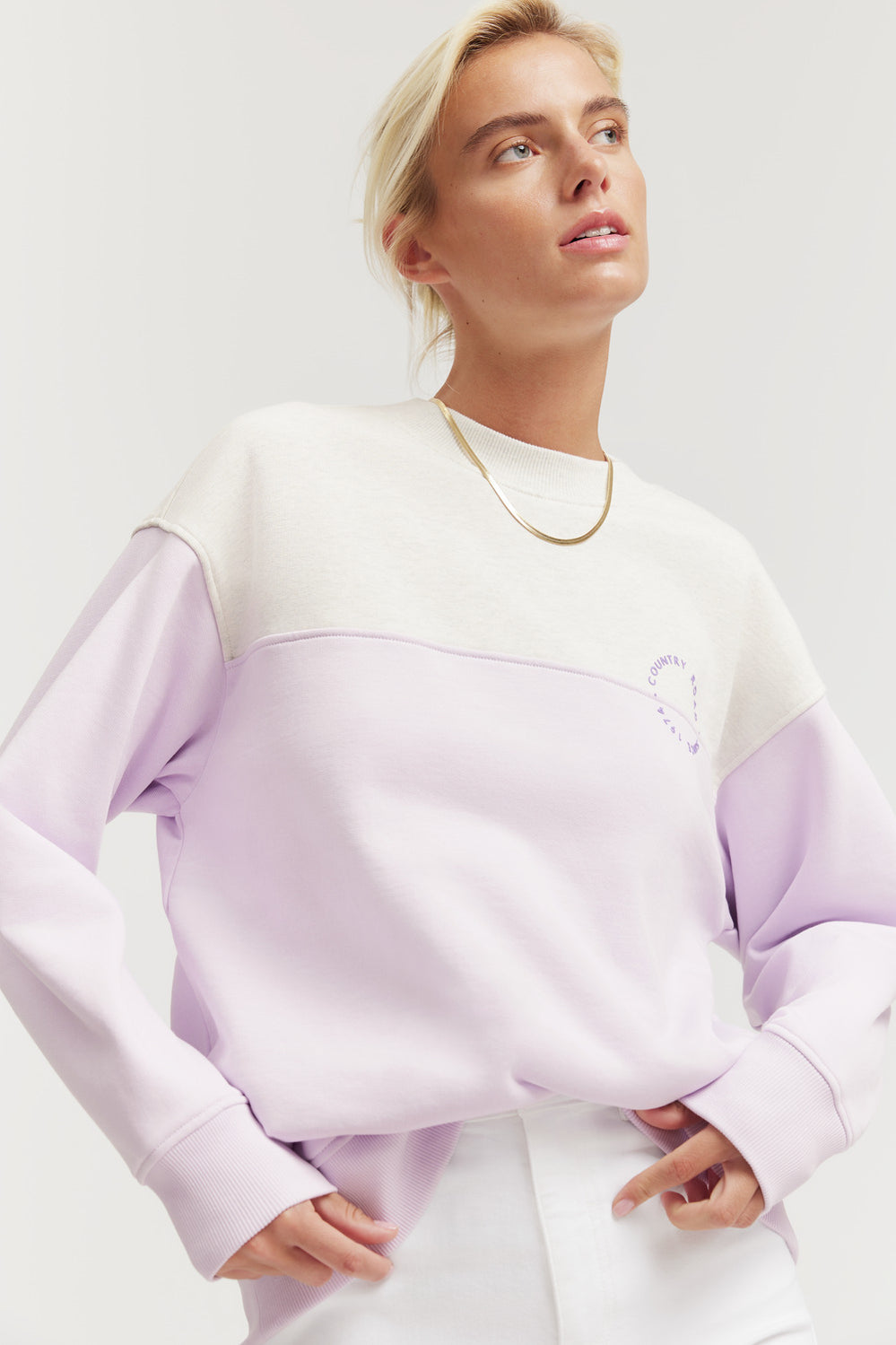 Cotton Colour Block Sweat