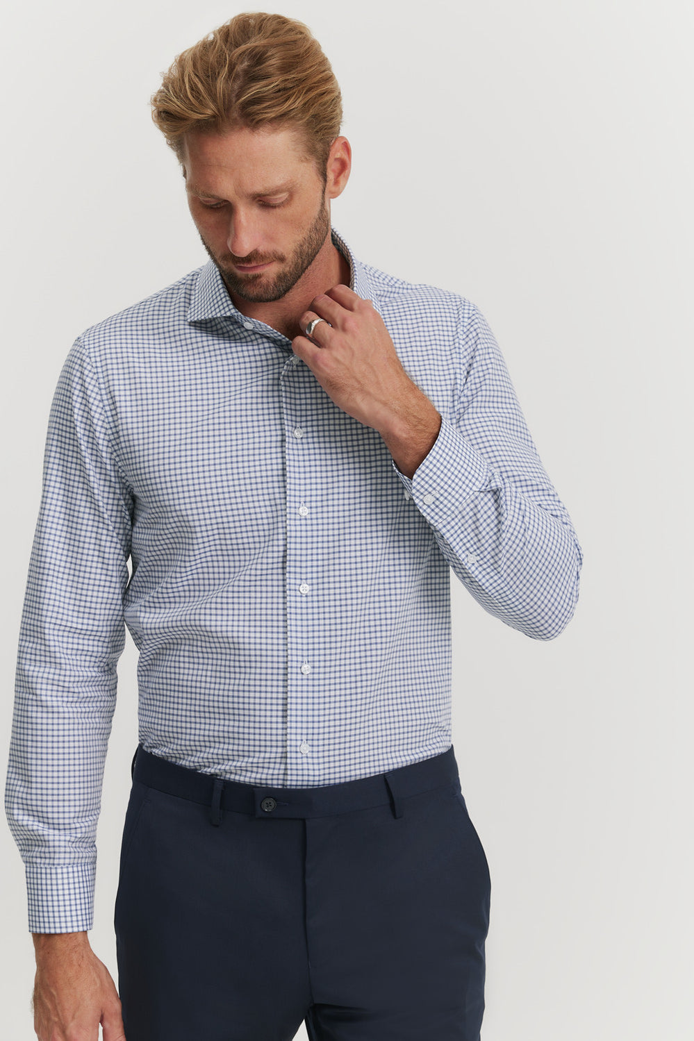 Tailored Fit Super Fine Cotton Gingham Shirt
