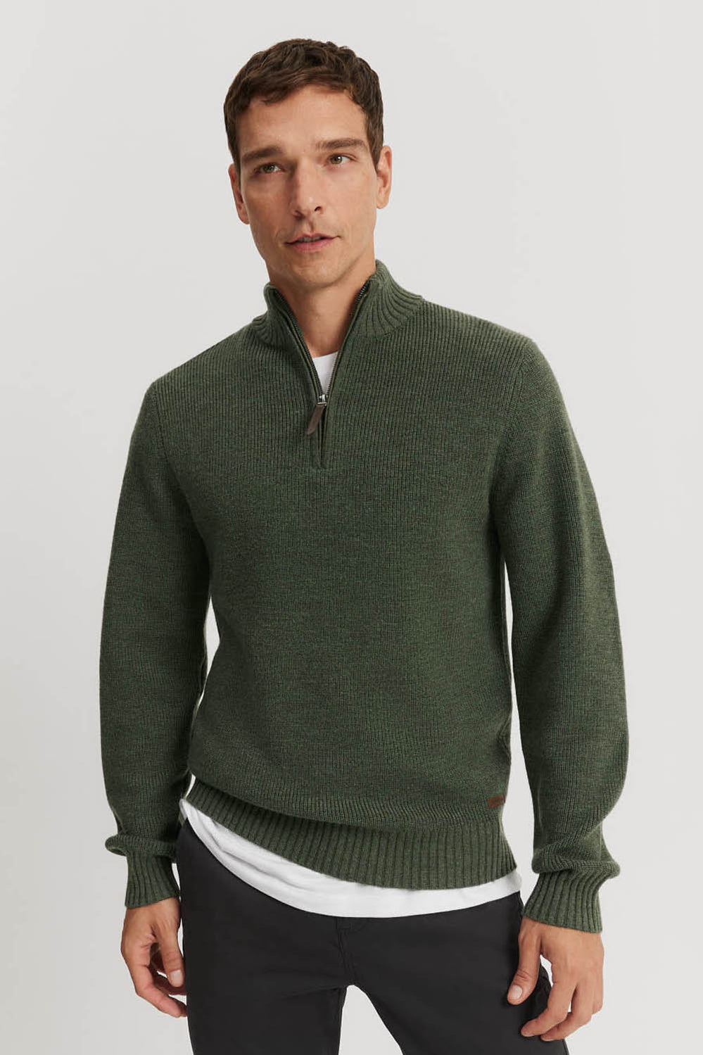 Lambswool Half Zip Knit