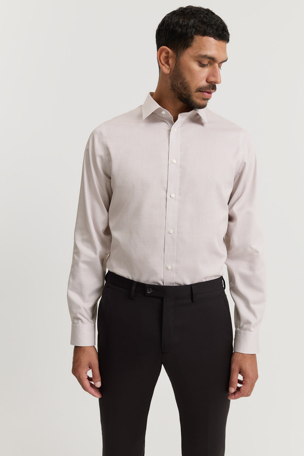 Regular Fit Mini Grid Travel Shirt