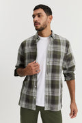 Regular Fit Double Cloth Shadow Check Shirt
