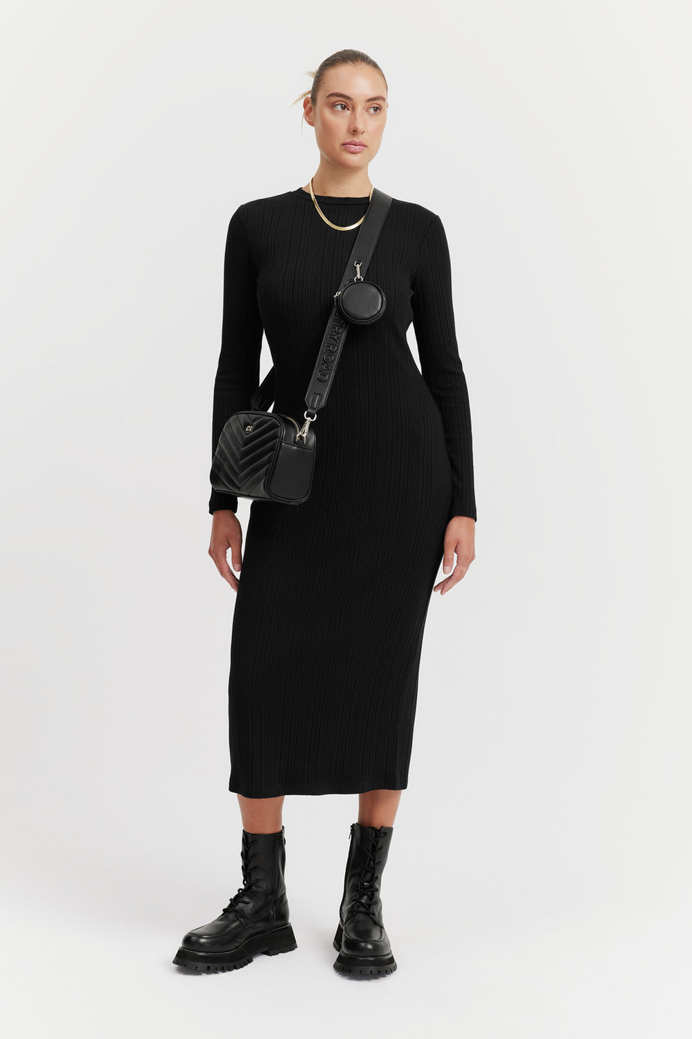 Long Sleeve Rib Dress