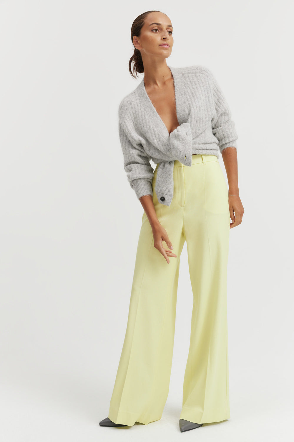 Ribbed Fluffy Cardigan