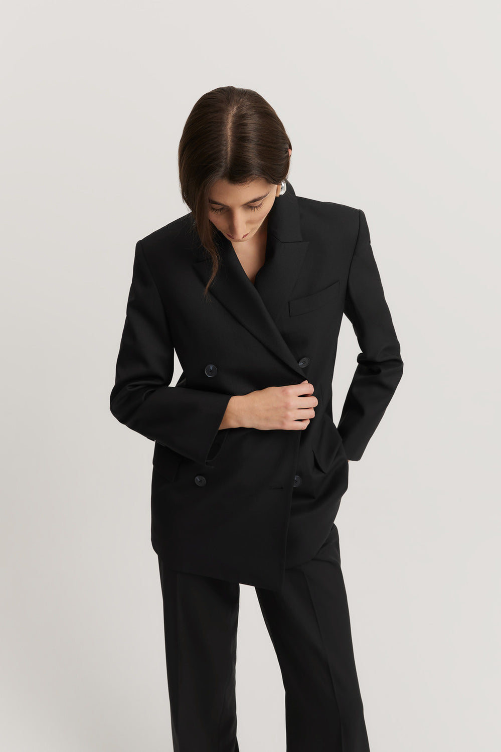 Tailored Double-Breasted Blazer